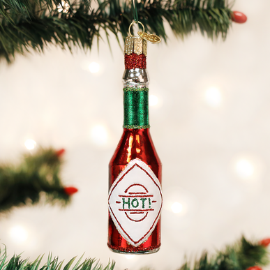Old World Christmas Handcrafted Blown Glass Ornament - Hot Sauce