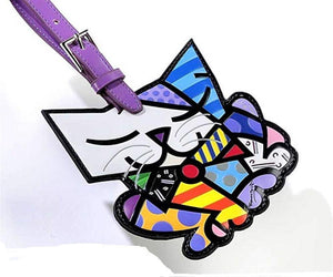 Romero Britto Cat Luggage Tag by Giftcraft