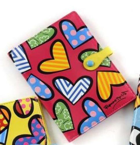 Romero Britto Passport Cover by Giftcraft, Choice of Color