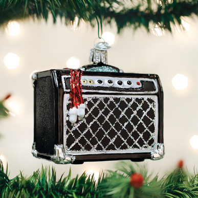 Old World Christmas Handcrafted Blown Glass Ornament - Guitar Amplifier