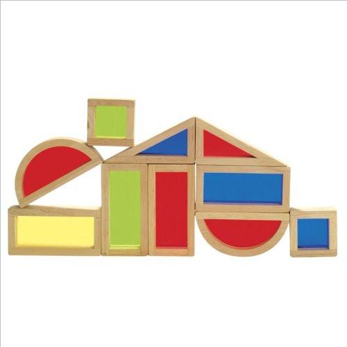 Guidecraft G3015 Rainbow Blocks Set, 10 Pieces