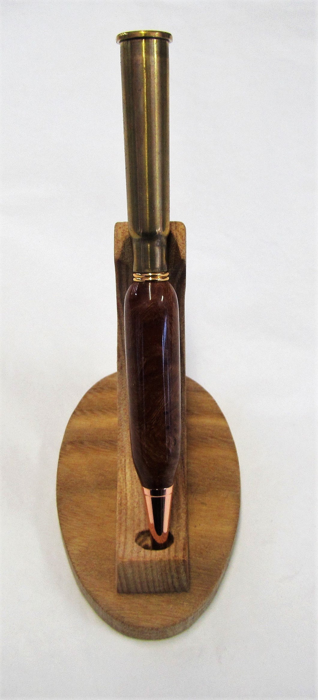 Handcrafted .303 bullet pen with various fittings and wood