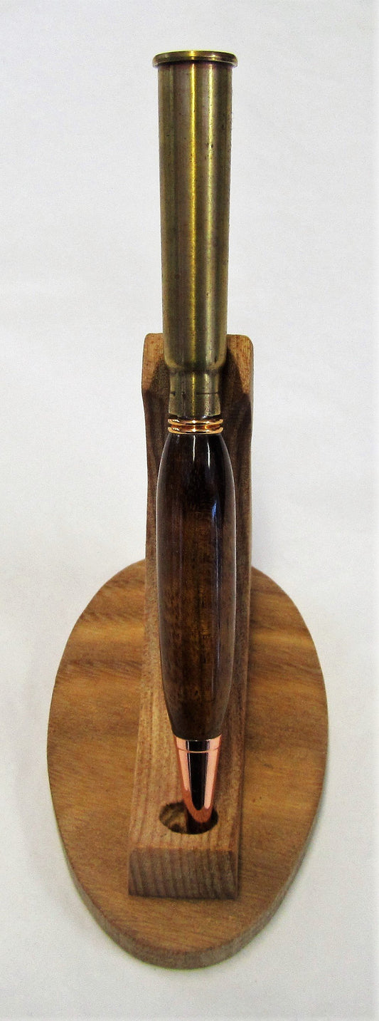 Handcrafted .303 bullet pen with various fittings and wood