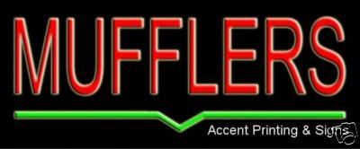 Mufflers Handcrafted Real GlassTube Neon Sign