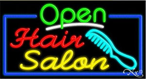 Hair Salon Open Handcrafted Energy Efficient Glasstube Neon Signs