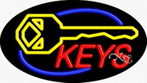 Keys Handcrafted Energy Efficient Flashing Glasstube Neon Signs