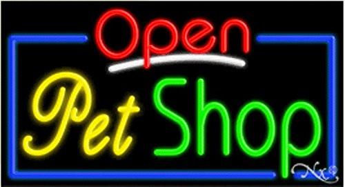 Pet Shop Open Handcrafted Energy Efficient Glasstube Neon Signs