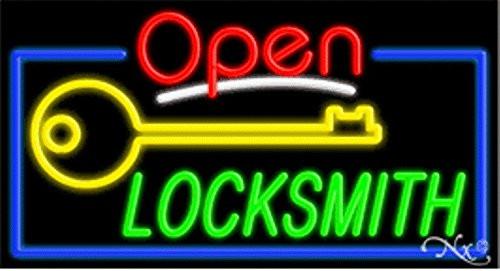 Locksmith Open Handcrafted Energy Efficient Glasstube Neon Signs