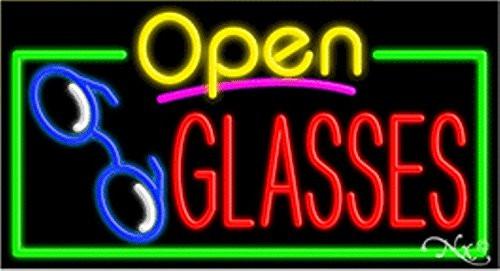 Glasses Open Handcrafted Energy Efficient Glasstube Neon Signs