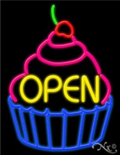 Open Cupcake Handcrafted Energy Efficient Real Glasstube Neon Sign