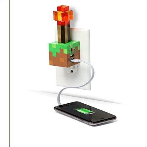 Minecraft Redstone Torch USB Wall Charger Charging Station