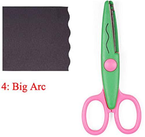 H-Honetuk Laciness Zig Zag Student Kid Scrapbook Photo Scissor Creative Diary Craft Album DIY Handmade Shear Paper Pinking Cut Handicraft 4 Big Arc