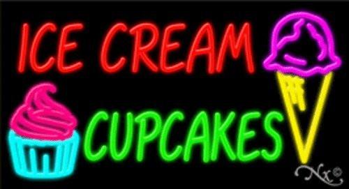 Ice Cream/Cupcakes Handcrafted Energy Efficient Real Glasstube Neon Sign