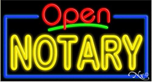 Notary Open Handcrafted Energy Efficient Glasstube Neon Signs