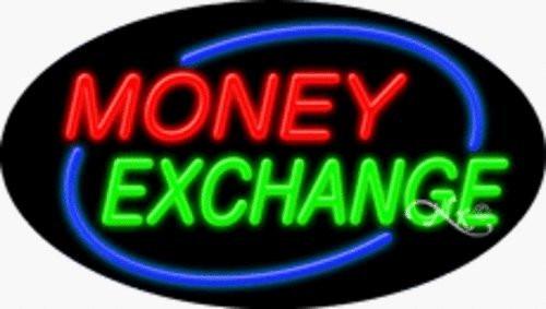 Money Exchange Handcrafted Energy Efficient Real Glasstube Flashing Neon Sign