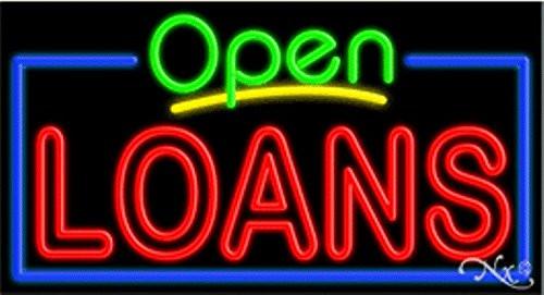 Loans Open Handcrafted Energy Efficient Glasstube Neon Signs