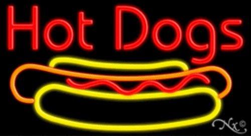 Hot Dogs Handcrafted Energy Efficient Glasstube Neon Signs