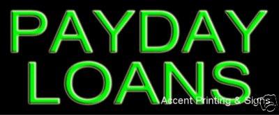 Payday Loans Handcrafted Real GlassTube Neon Sign