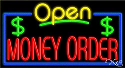 Money Order Open Handcrafted Energy Efficient Glasstube Neon Signs
