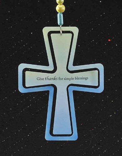 Metal Hanging Adornment or Ornament - Give Thanks Cross by Giftcraft