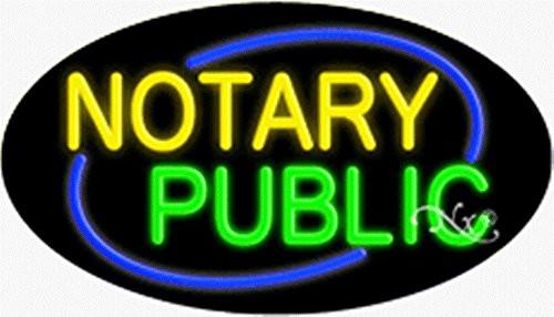 Notary Public Handcrafted Energy Efficient Flashing Glasstube Neon Signs