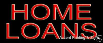 Home Loans Handcrafted Real GlassTube Neon Sign