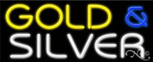 Gold & Silver Handcrafted Energy Efficient Real Glasstube Neon Sign