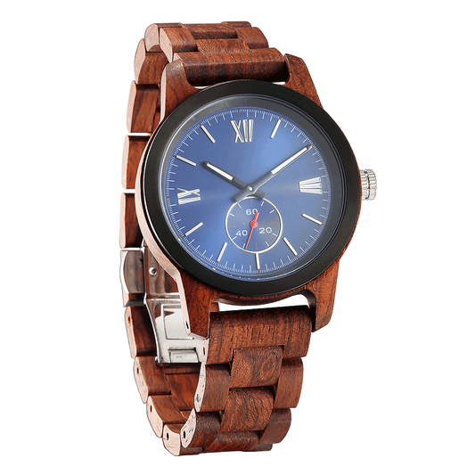 Men's Handcrafted Engraving Kosso Wood Watch -