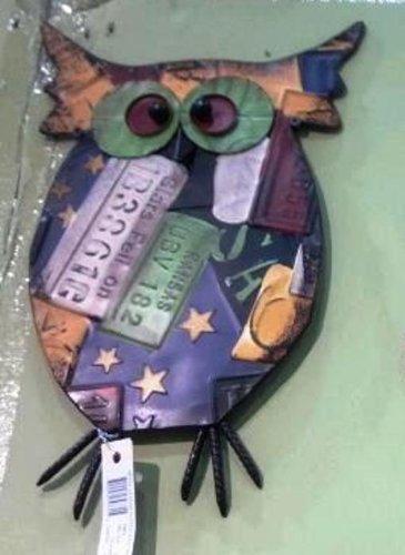 Metal "License Plated" Owl Wall Hanging by Majestic Handicrafts