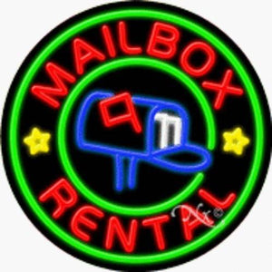 Mailbox Rental Handcrafted Energy Efficient Real Glasstube Neon Sign