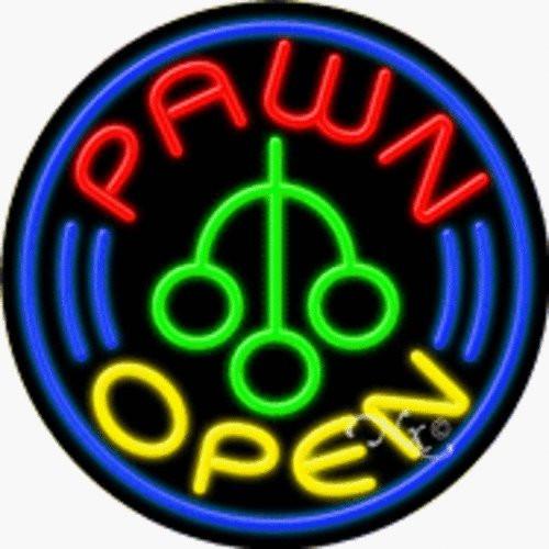 Pawn - Open Handcrafted Energy Efficient Real Glasstube Neon Sign