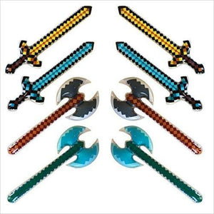 Inflatable jumbo swords and axes (8 pack) - Minecraft