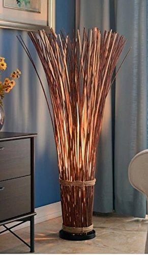 Stunning  Reed Floor Lamp Modern Living Design Crafted Coastal Natural Reed 46"h  Home Decor