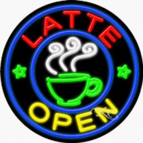 Latte - Open Handcrafted Energy Efficient Real Glasstube Neon Sign