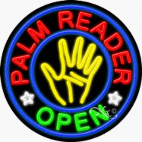 Palm Reader - Open Handcrafted Energy Efficient Real Glasstube Neon Sign