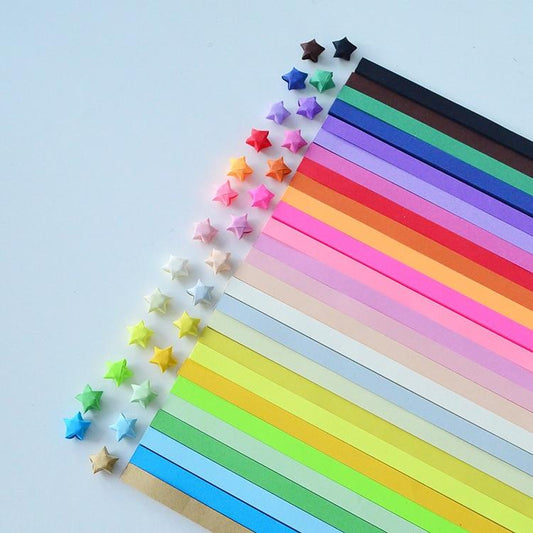 Origami - 540PCS 27 color mixing set Star paper  lucky star origami paper DIY handmade orgami paper craft paper