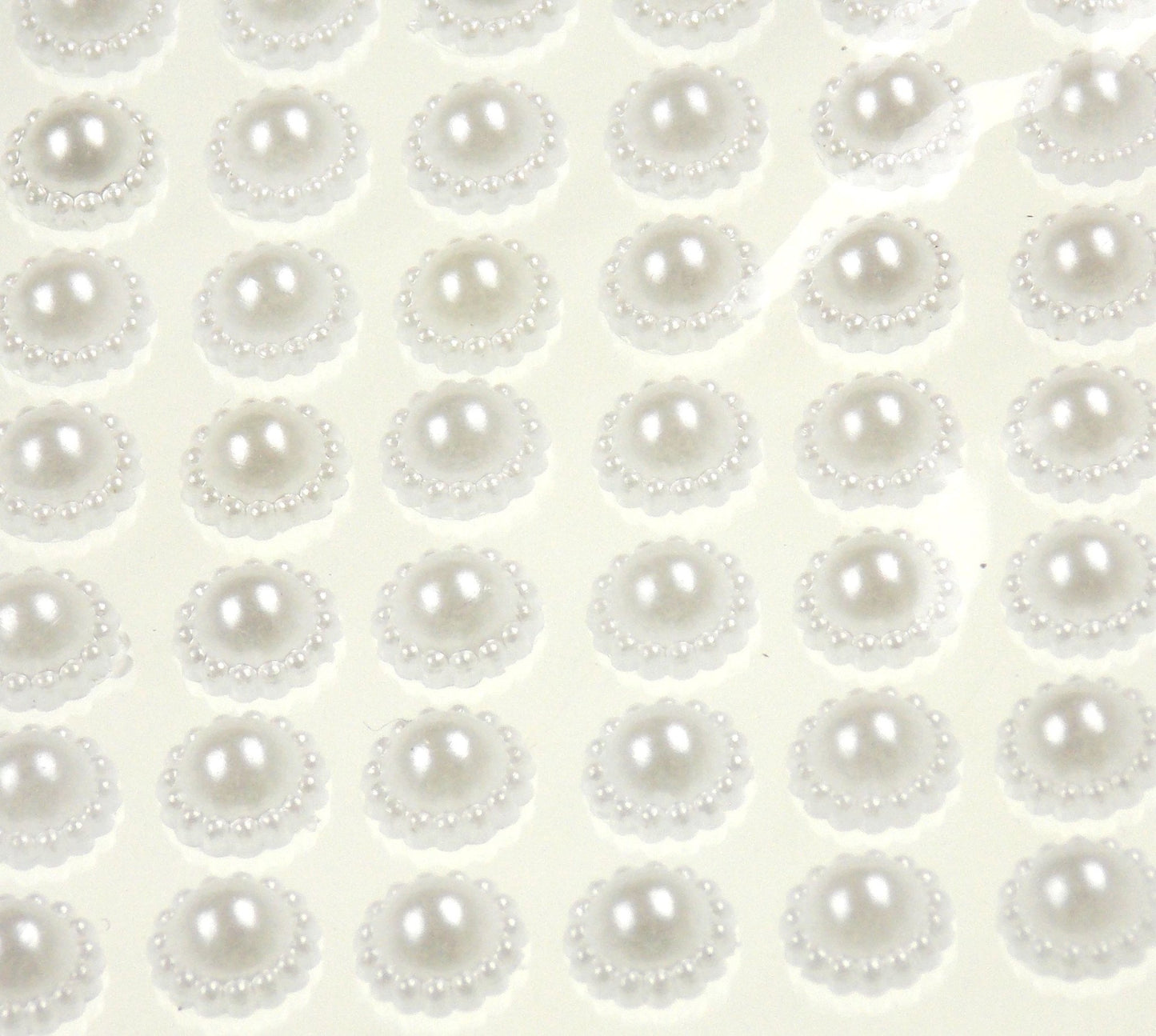 White Pearl Self Adhesive Gems Stick On 8mm 560 pcs Lot 5 Crafts Wedding STIK558