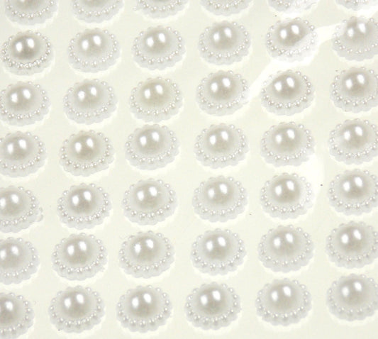 White Pearl Self Adhesive Gems Stick On 8mm 560 pcs Lot 5 Crafts Wedding STIK558