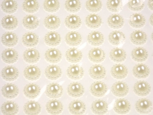 Ivory Pearl Self Adhesive Gems Stick On 8mm 560 pcs Lot 5 Triveni Crafts Wedding
