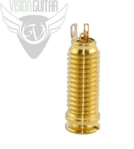 Switchcraft Stereo End Pin Jack For Acoustic Guitar Gold