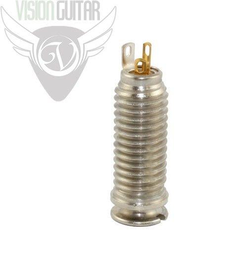 Switchcraft Stereo End Pin Jack For Acoustic Guitar - Screw In - Nickel