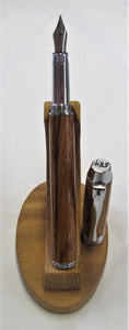 Handcrafted Zebrano wood pen with various fittings and pen types