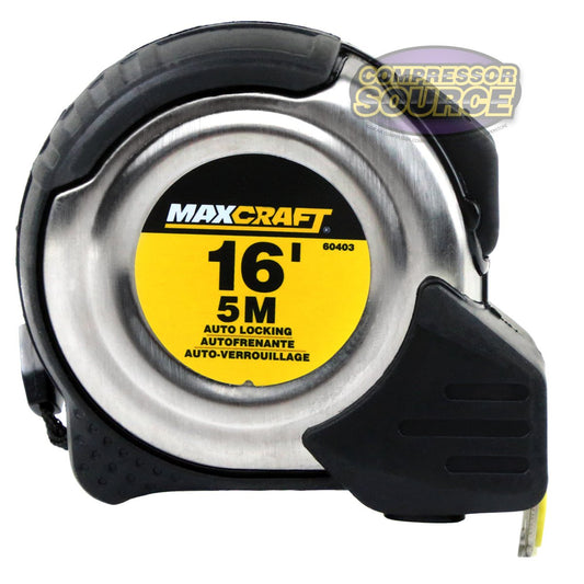 Maxcraft 60403 16-Foot by 3/4-Inch Auto Locking Tape Measure Metric & Standard