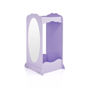 Try guidecraft dress up cubby center lavender kids clothing storage rack costume shoes wardrobe with mirror and side hooks standing closet for toddlers