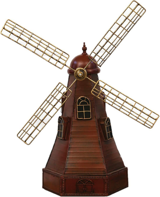 Home Decor Windmill Indoor Large Decoration Bright Vintage Metal Craft Furnishing