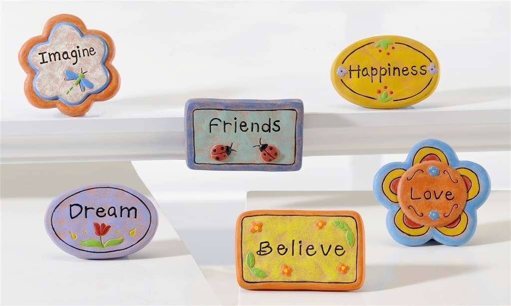 Inspiration Terra Cotta Magnets by Giftcraft, Set of 6