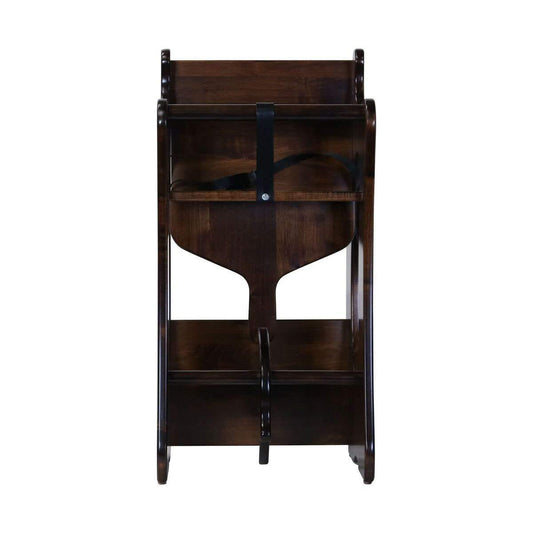 Multi-use 3-in-1 High Chair, Rocking Horse, Writing Desk Amish hand-made Brown Maple Wood