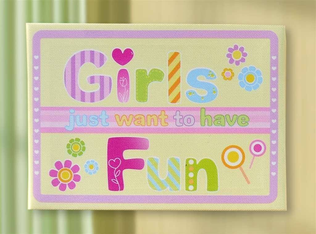 Girls Canvas Wall Art by Giftcraft