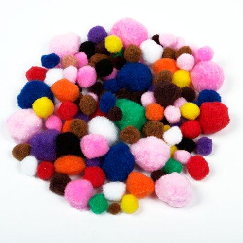 Half Pound Multi Colored Assorted Craft Pom Poms Bulk 750 Pieces