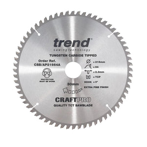 Trend CSB/AP26096 Craft Saw Blade Aluminium and Plastic 260x30mm 96T
